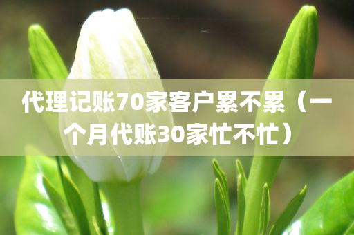 代理记账70家客户累不累（一个月代账30家忙不忙）