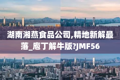 湖南湘燕食品公司,精地新解最落_庖丁解牛版?JMF56