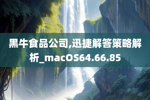 黑牛食品公司,迅捷解答策略解析_macOS64.66.85