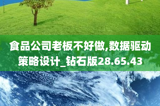 食品公司老板不好做,数据驱动策略设计_钻石版28.65.43