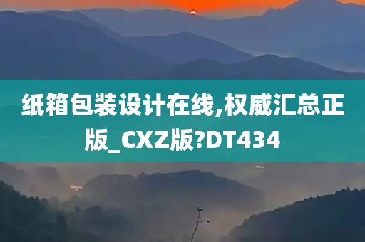 纸箱包装设计在线,权威汇总正版_CXZ版?DT434