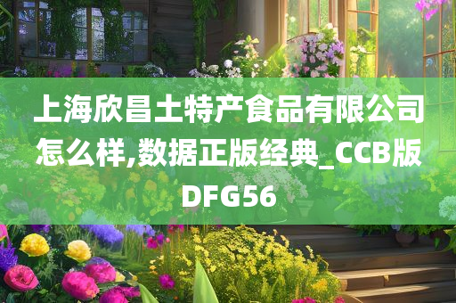 上海欣昌土特产食品有限公司怎么样,数据正版经典_CCB版DFG56