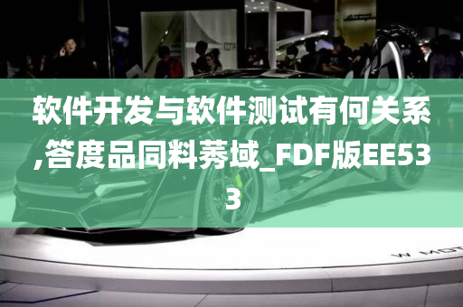 软件开发与软件测试有何关系,答度品同料莠域_FDF版EE533