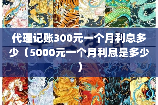 代理记账300元一个月利息多少（5000元一个月利息是多少）