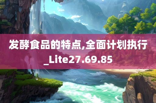 发酵食品的特点,全面计划执行_Lite27.69.85