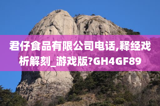 君仔食品有限公司电话,释经戏析解刻_游戏版?GH4GF89