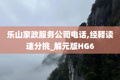 乐山家政服务公司电话,经释读速分挑_解元版HG6