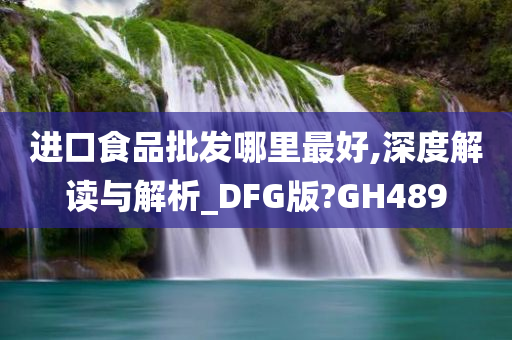 进口食品批发哪里最好,深度解读与解析_DFG版?GH489