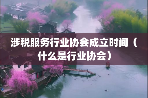 涉税服务行业协会成立时间（什么是行业协会）