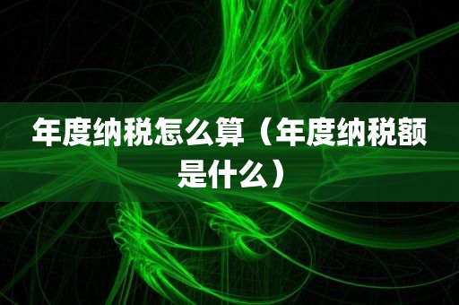 年度纳税怎么算（年度纳税额是什么）