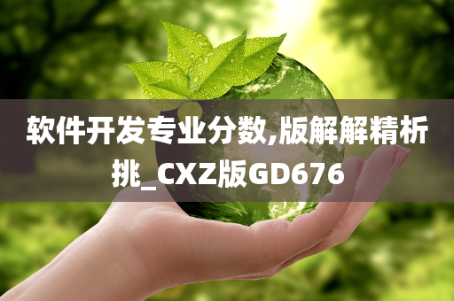 软件开发专业分数,版解解精析挑_CXZ版GD676