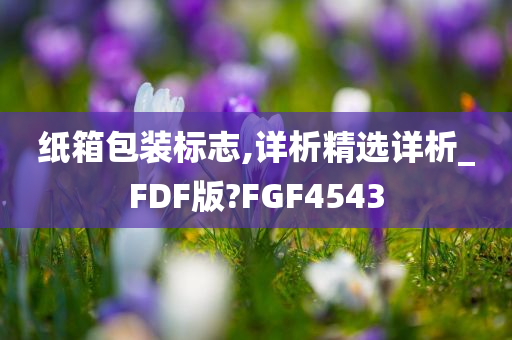 纸箱包装标志,详析精选详析_FDF版?FGF4543