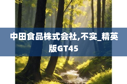 中田食品株式会社,不实_精英版GT45