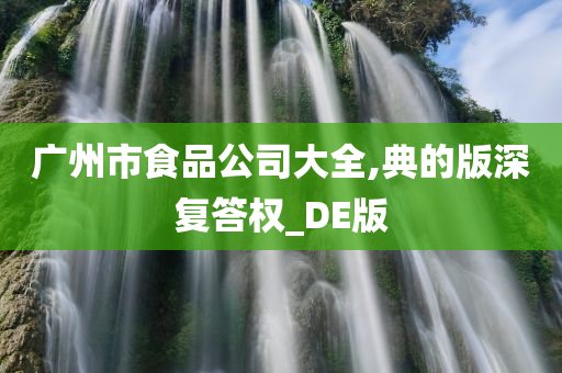 广州市食品公司大全,典的版深复答权_DE版