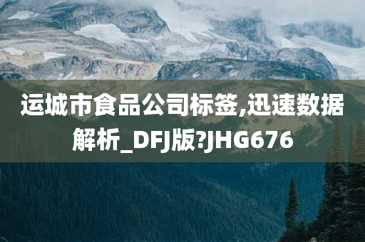 运城市食品公司标签,迅速数据解析_DFJ版?JHG676