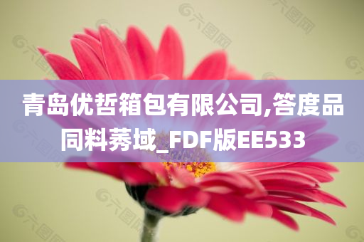 青岛优哲箱包有限公司,答度品同料莠域_FDF版EE533