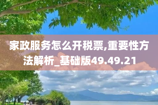 家政服务怎么开税票,重要性方法解析_基础版49.49.21