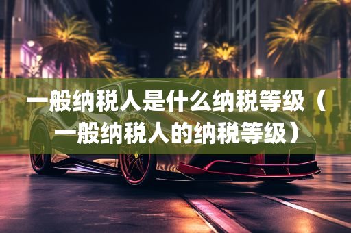 一般纳税人是什么纳税等级（一般纳税人的纳税等级）