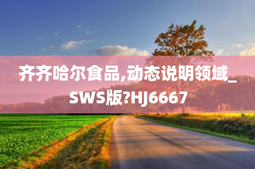 齐齐哈尔食品,动态说明领域_SWS版?HJ6667