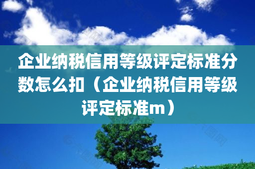 企业纳税信用等级评定标准分数怎么扣（企业纳税信用等级评定标准m）