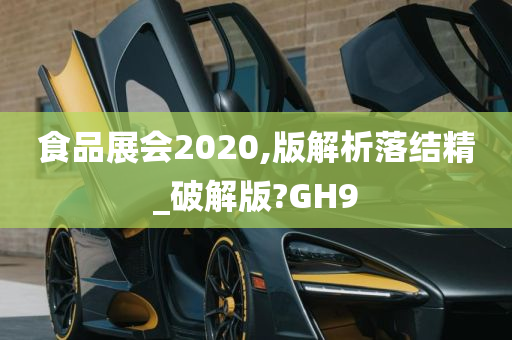 食品展会2020,版解析落结精_破解版?GH9