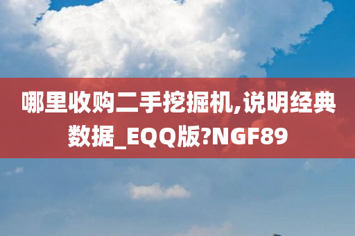 哪里收购二手挖掘机,说明经典数据_EQQ版?NGF89