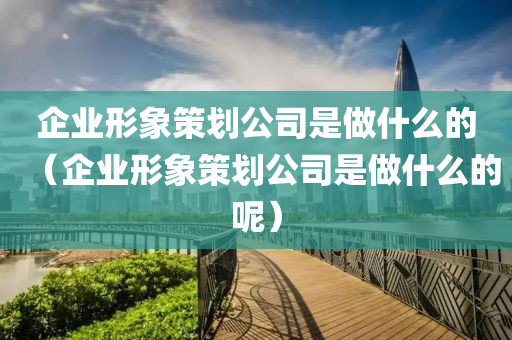 企业形象策划公司是做什么的（企业形象策划公司是做什么的呢）