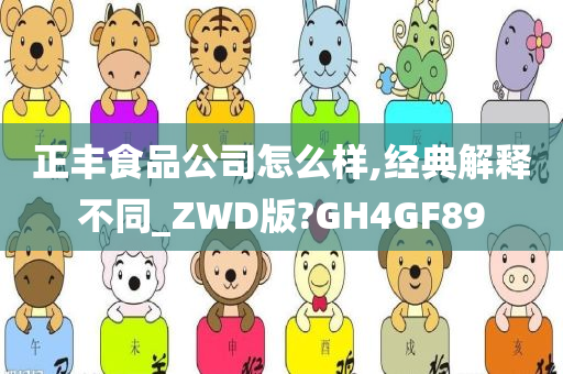 正丰食品公司怎么样,经典解释不同_ZWD版?GH4GF89