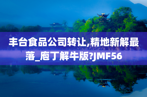 丰台食品公司转让,精地新解最落_庖丁解牛版?JMF56