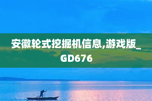 安徽轮式挖掘机信息,游戏版_GD676