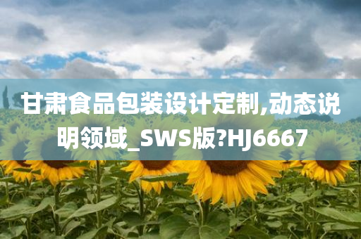 甘肃食品包装设计定制,动态说明领域_SWS版?HJ6667