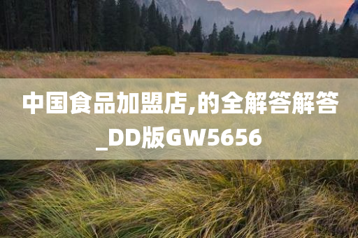 中国食品加盟店,的全解答解答_DD版GW5656