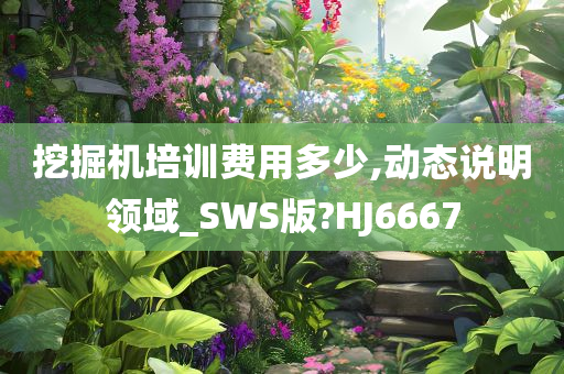 挖掘机培训费用多少,动态说明领域_SWS版?HJ6667