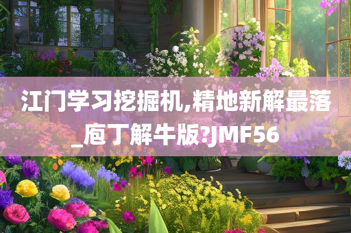 江门学习挖掘机,精地新解最落_庖丁解牛版?JMF56