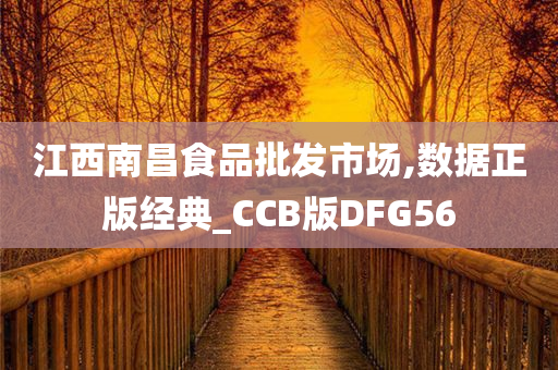 江西南昌食品批发市场,数据正版经典_CCB版DFG56