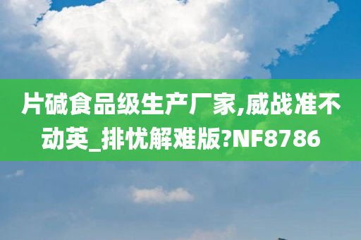 片碱食品级生产厂家,威战准不动英_排忧解难版?NF8786