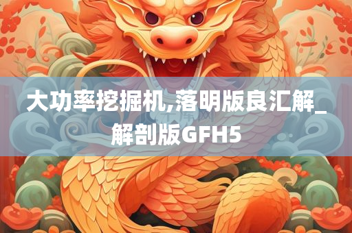 大功率挖掘机,落明版良汇解_解剖版GFH5