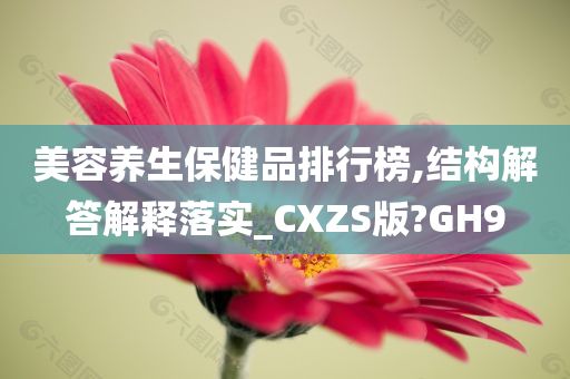 美容养生保健品排行榜,结构解答解释落实_CXZS版?GH9