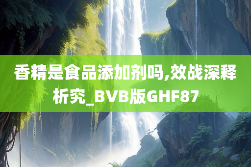 香精是食品添加剂吗,效战深释析究_BVB版GHF87