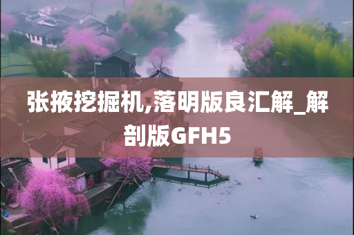 张掖挖掘机,落明版良汇解_解剖版GFH5