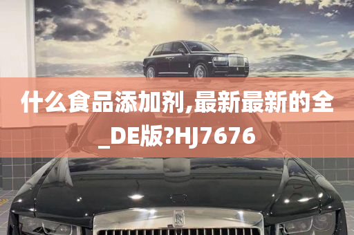 什么食品添加剂,最新最新的全_DE版?HJ7676