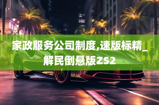 家政服务公司制度,速版标精_解民倒悬版ZS2