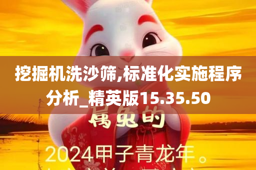 挖掘机洗沙筛,标准化实施程序分析_精英版15.35.50