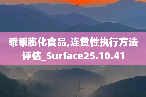 乖乖膨化食品,连贯性执行方法评估_Surface25.10.41